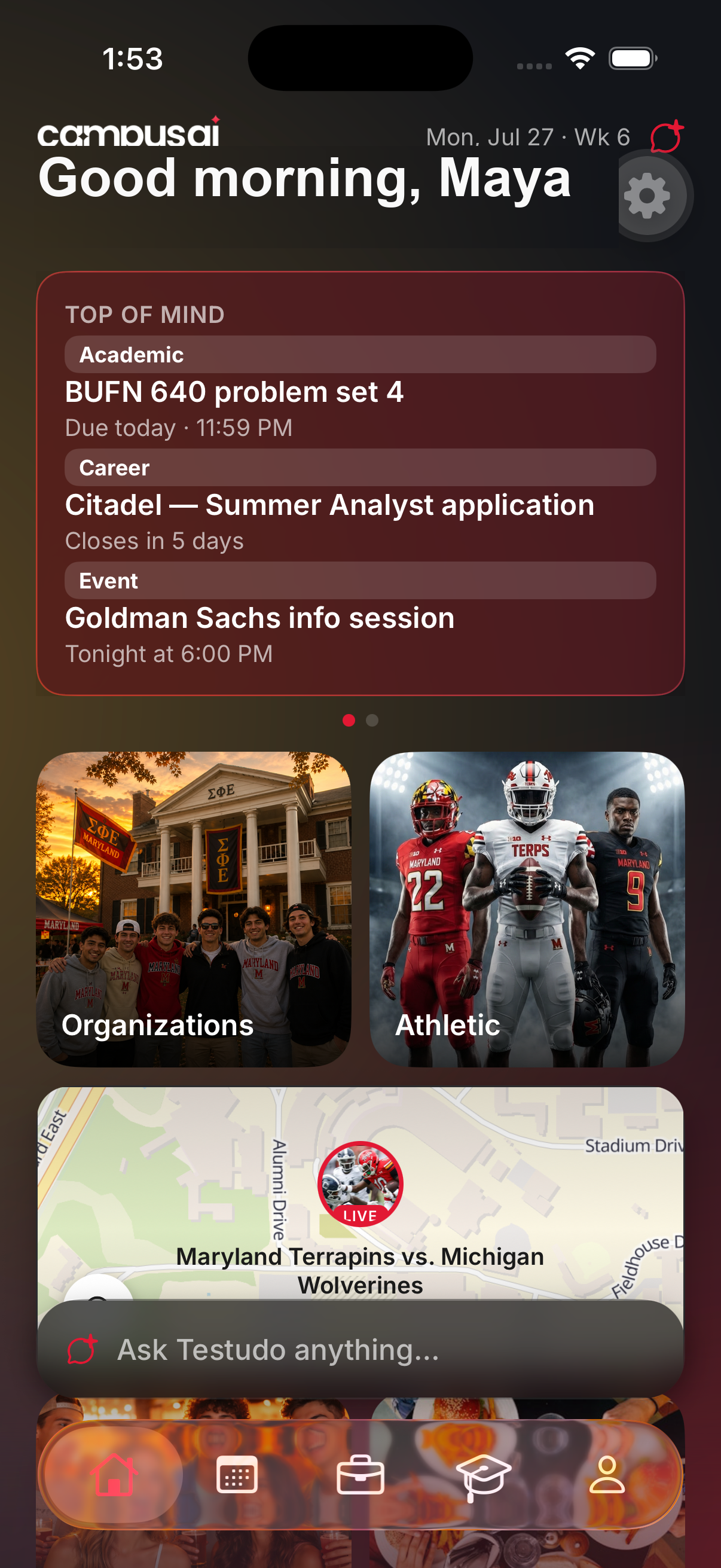 CampusAI mobile briefing