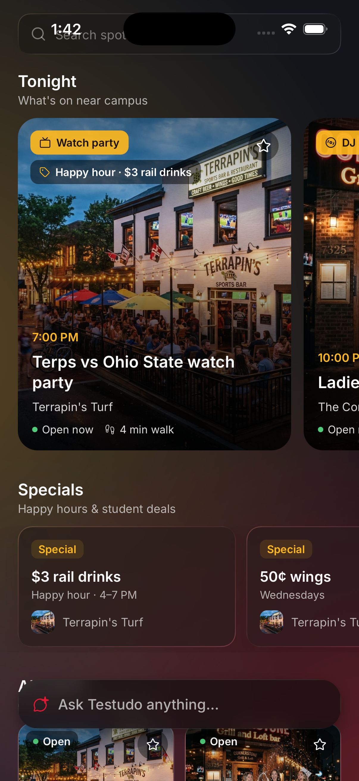 CampusAI mobile screen